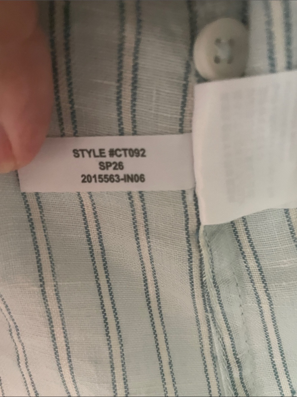 J. Crew Women's Garçon Classic Button-Up Shirt Lt Blue Striped Linen Size 10 NWT - Picture 9 of 12